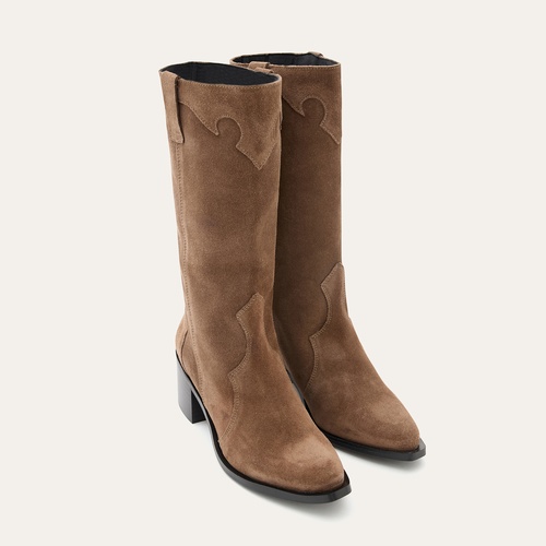 SÜET TOPUKLU KOVBOY ÇİZME