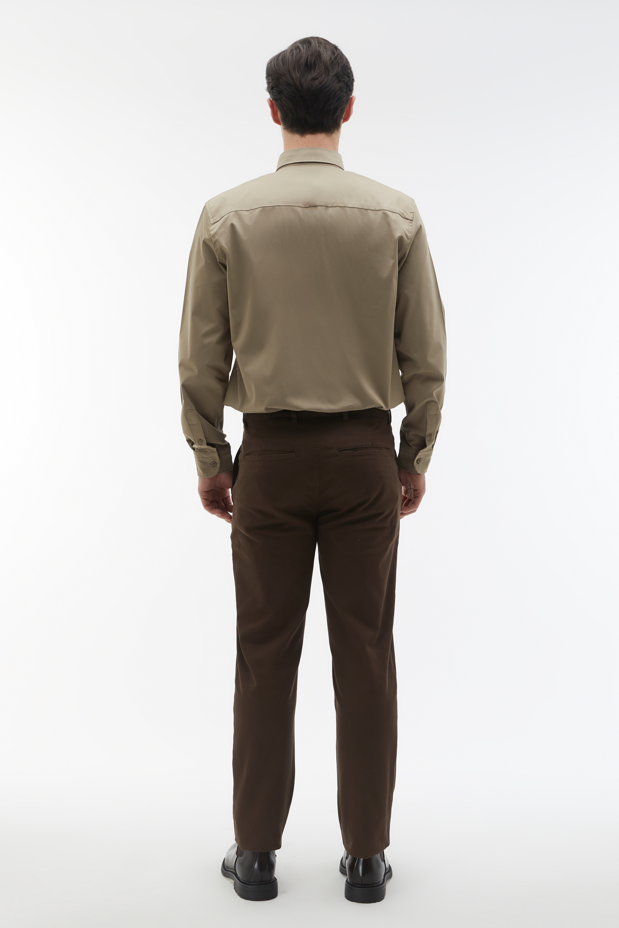 REGULAR FIT TEK CEPLİ UZUN KOLLU GÖMLEK