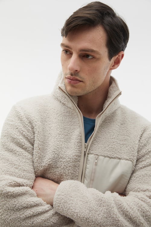  FERMUARLI DİK YAKA POLAR SWEATSHIRT