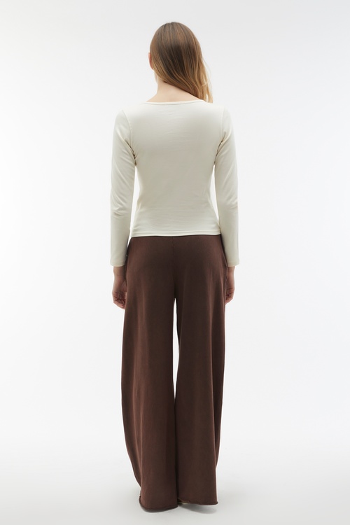  PAMUKLU UZUN KOLLU T-SHIRT