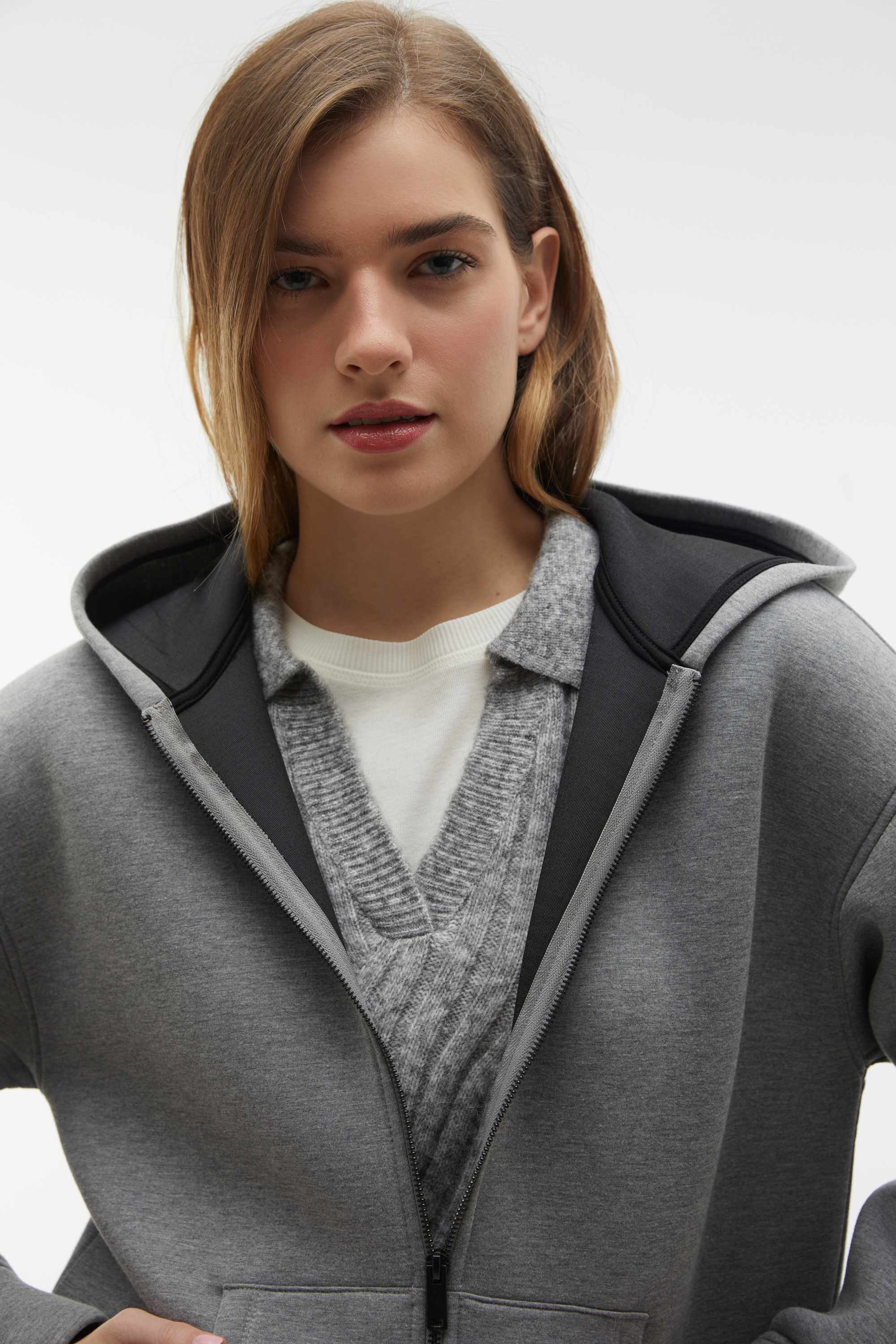 KAPÜŞONLU OVERSIZE CEKET