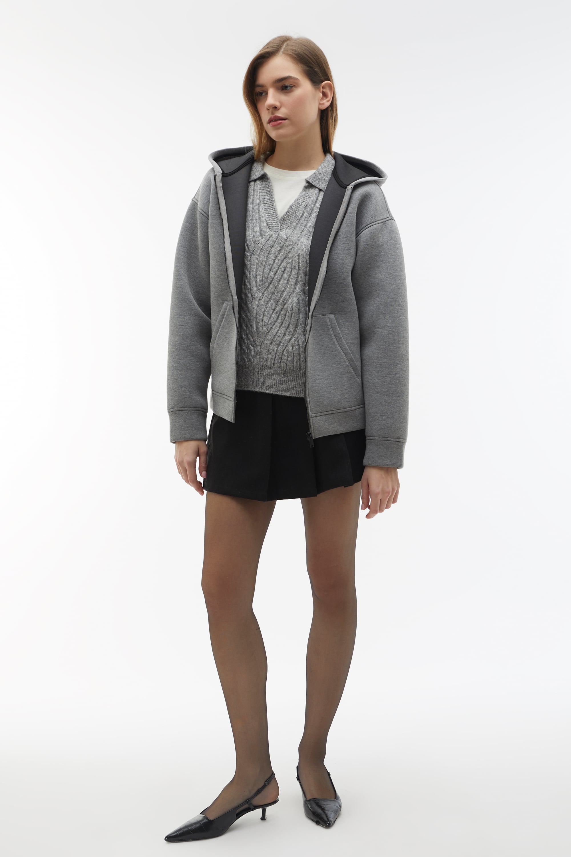 KAPÜŞONLU OVERSIZE CEKET