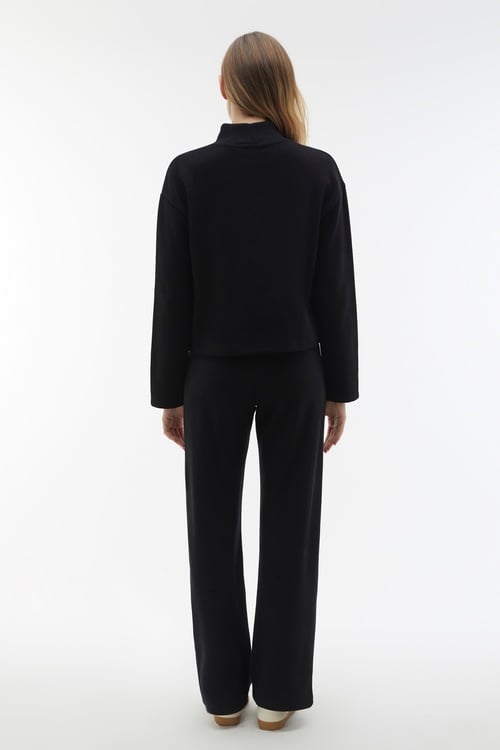 DİK YAKA LOOSE FIT SWEATSHIRT