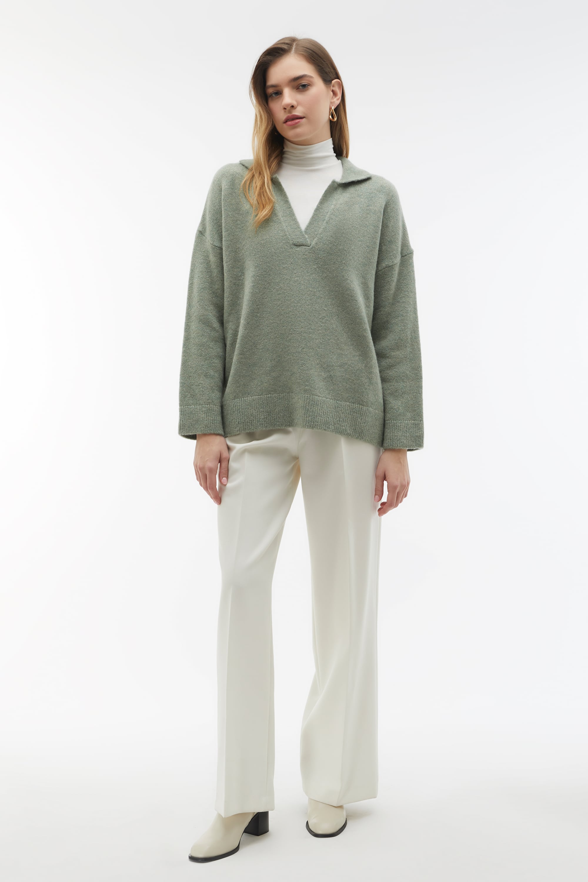 POLO YAKA LOOSE FIT KAZAK