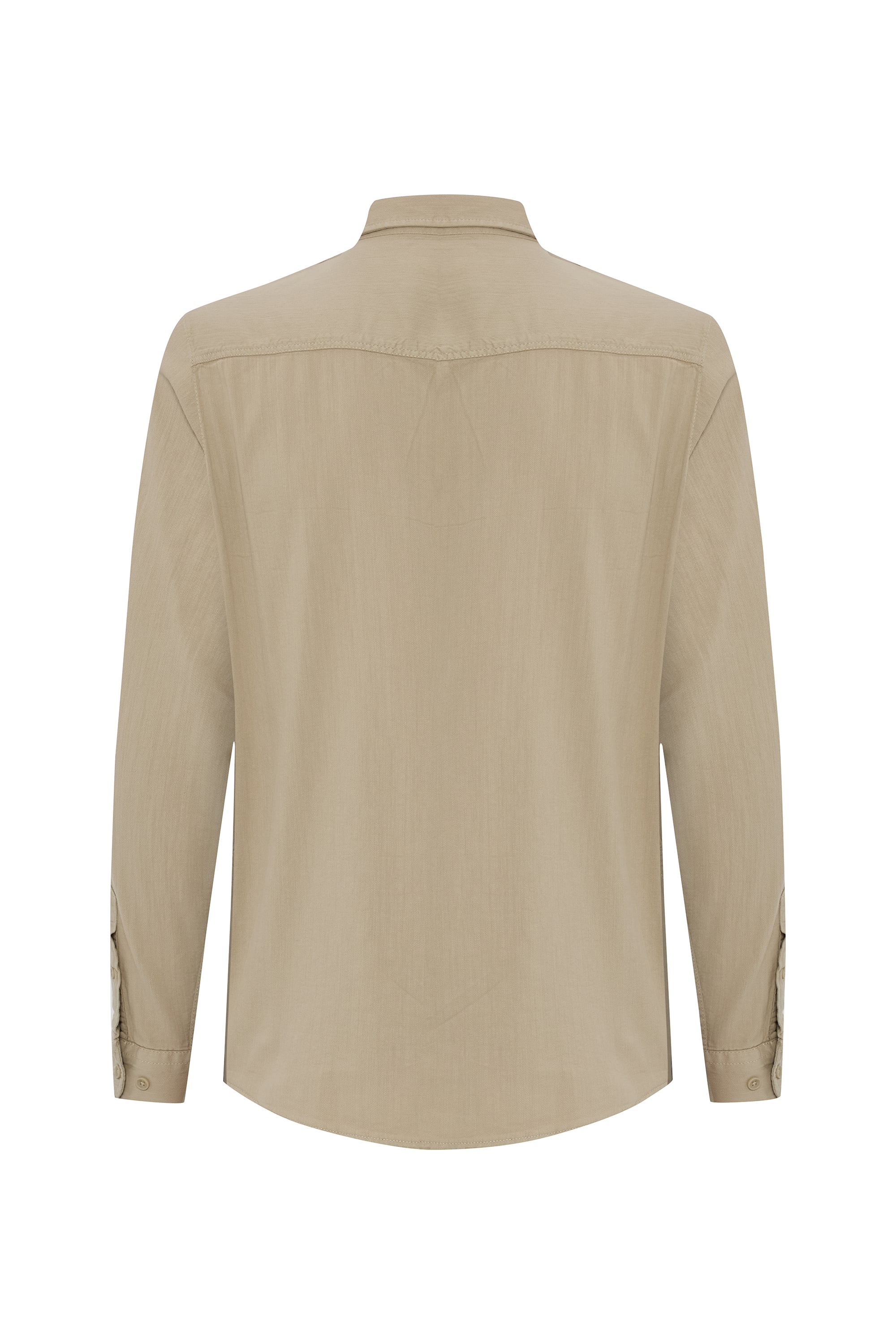 REGULAR FIT TEK CEPLİ UZUN KOLLU GÖMLEK