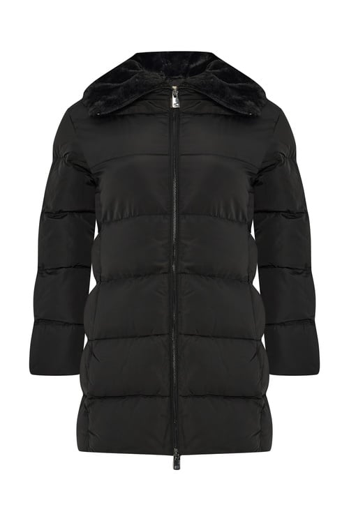  KAPİTONELİ PELÜŞ YAKA ŞİŞME MONT