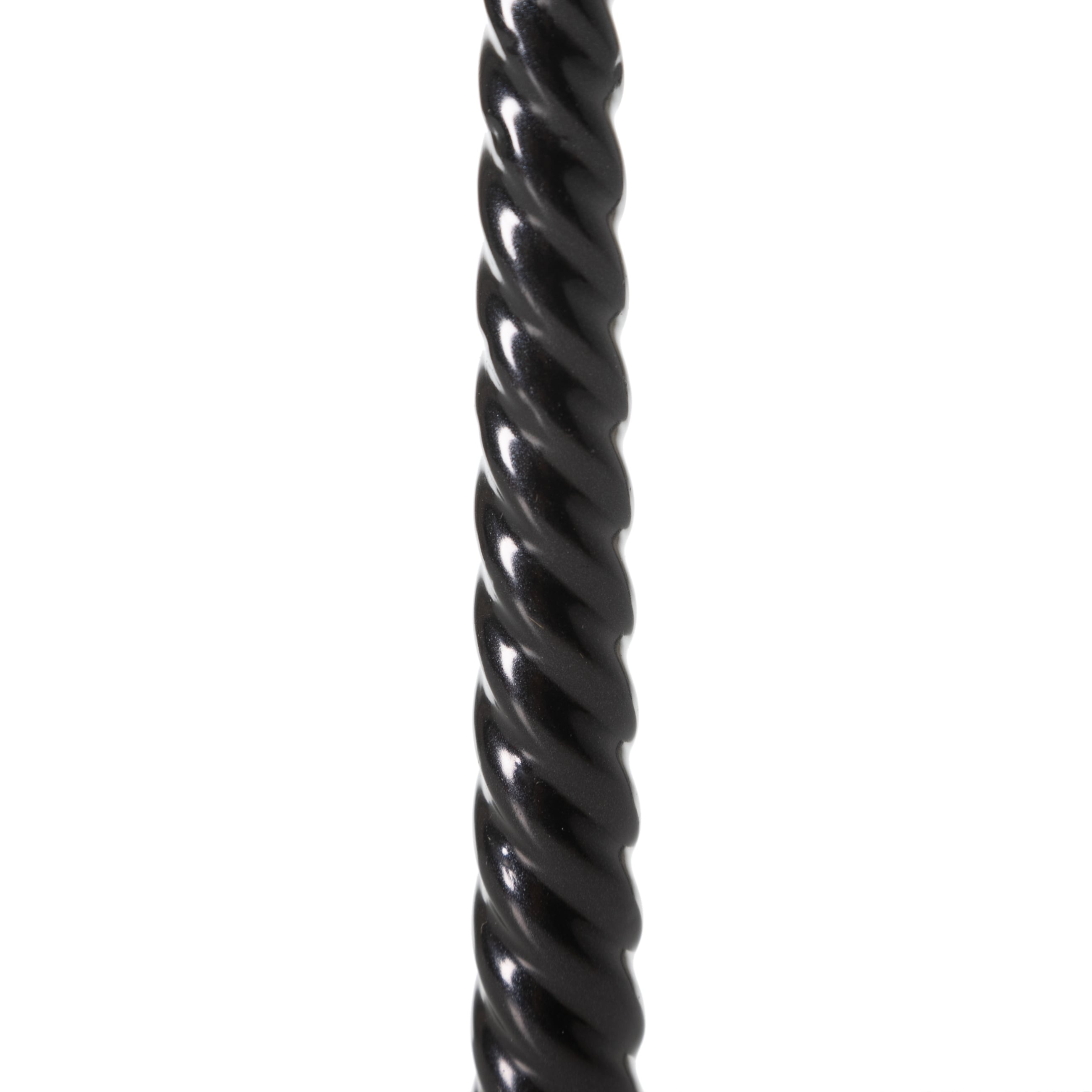 2Lİ BURGULU ŞAMDAN MUM SİYAH 25CM