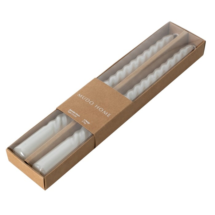 2Lİ BURGULU ŞAMDAN MUM SEDEF 25CM