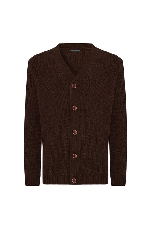 V YAKA DÜĞMELİ TRİKO HIRKA