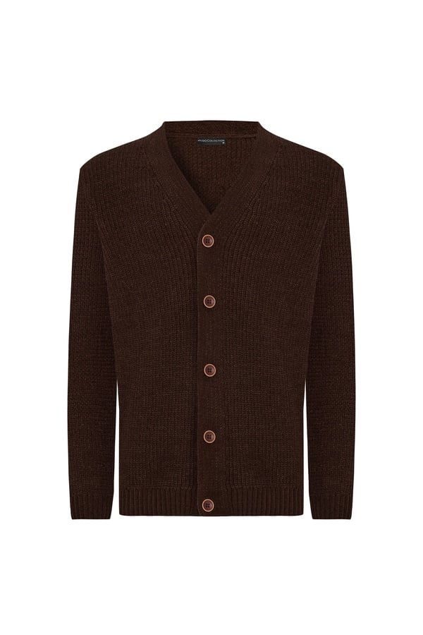 V YAKA DÜĞMELİ TRİKO HIRKA