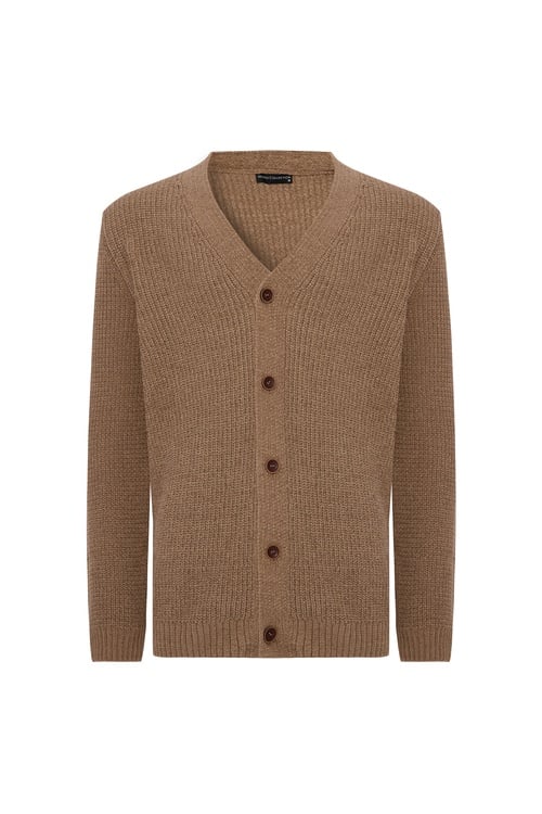 V YAKA DÜĞMELİ TRİKO HIRKA