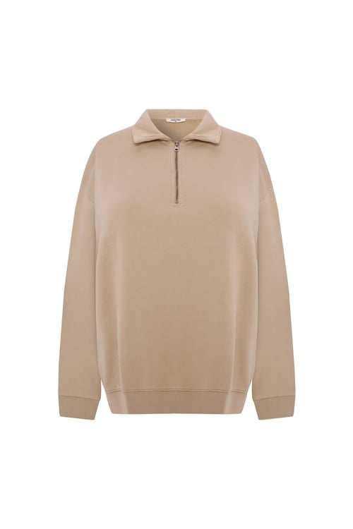 FERMUARLI POLO YAKA SWEATSHIRT