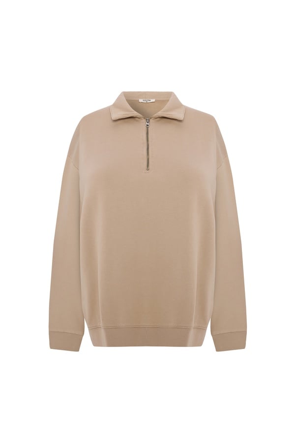 FERMUARLI POLO YAKA SWEATSHIRT