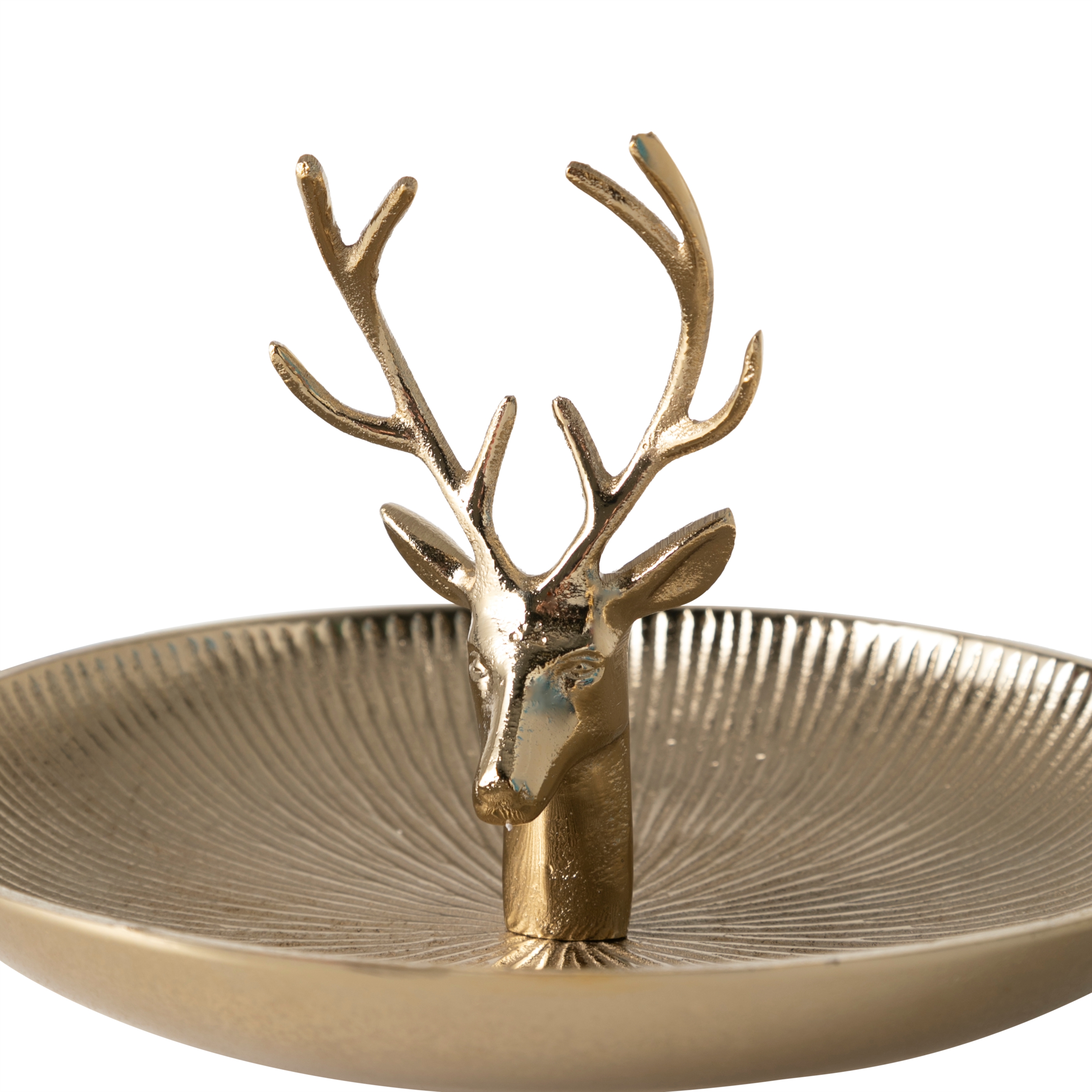 DEER GOLD DEKORATİF TABAK 15X25 CM | mudo