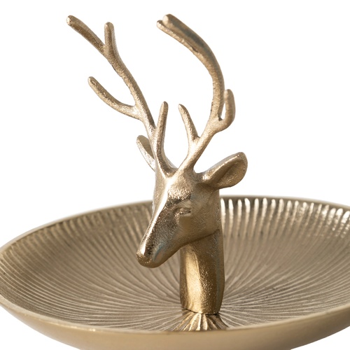 DEER GOLD DEKORATİF TABAK 15X20 CM