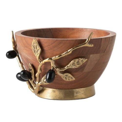  OLIVE AHŞAP DEKORATİF KASE 21X13CM