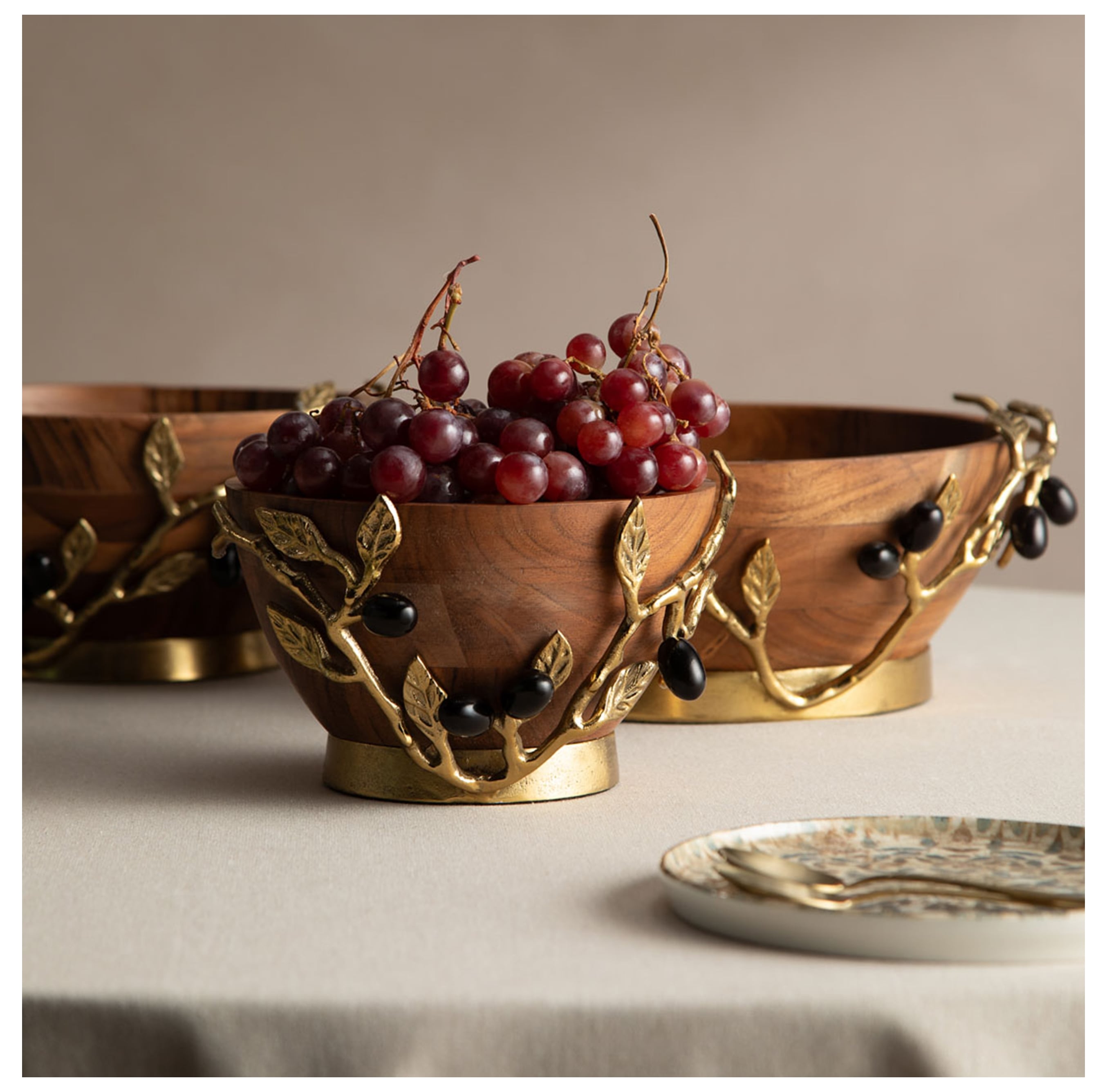 OLIVE AHŞAP DEKORATİF KASE 21X13CM