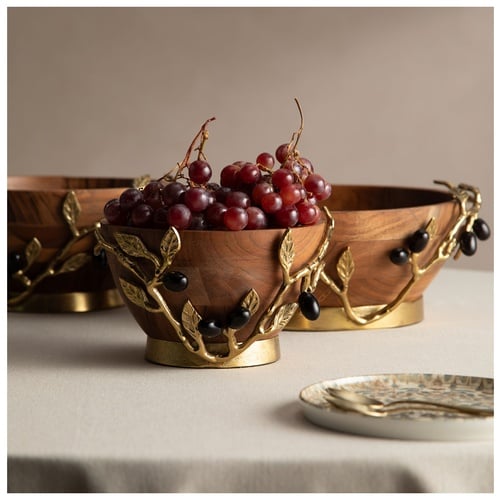  OLIVE AHŞAP DEKORATİF KASE 21X13CM