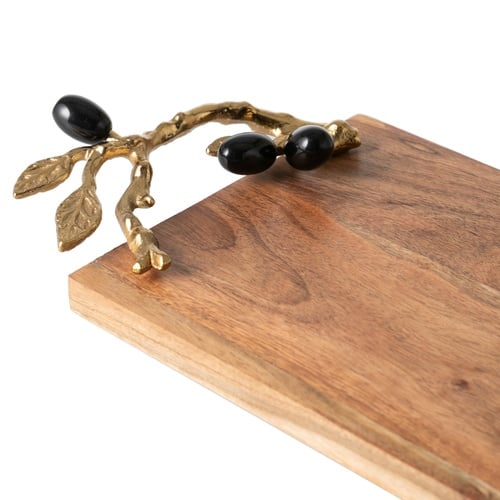  OLIVE AHŞAP DEKORATİF TEPSİ 46X18X8CM