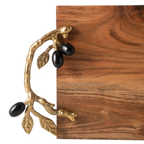  OLIVE AHŞAP DEKORATİF TEPSİ 50X20X6CM