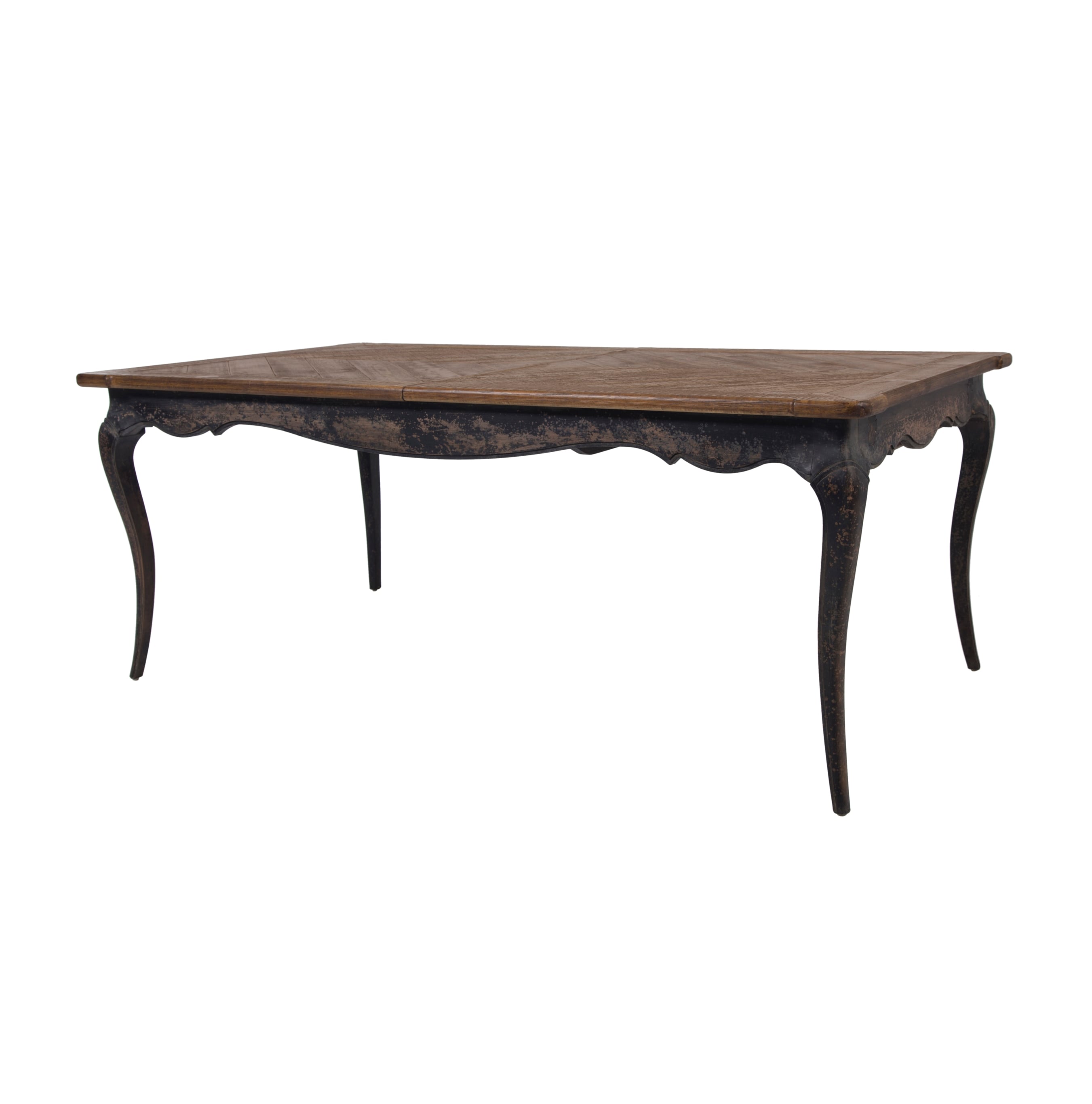 FRENCH ESKİTME AHŞAP AÇILIR KAPANIR YEMEK MASASI