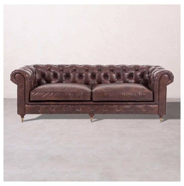Mudo Concept  Chester Üçlü Koltuk Kizil Kahve