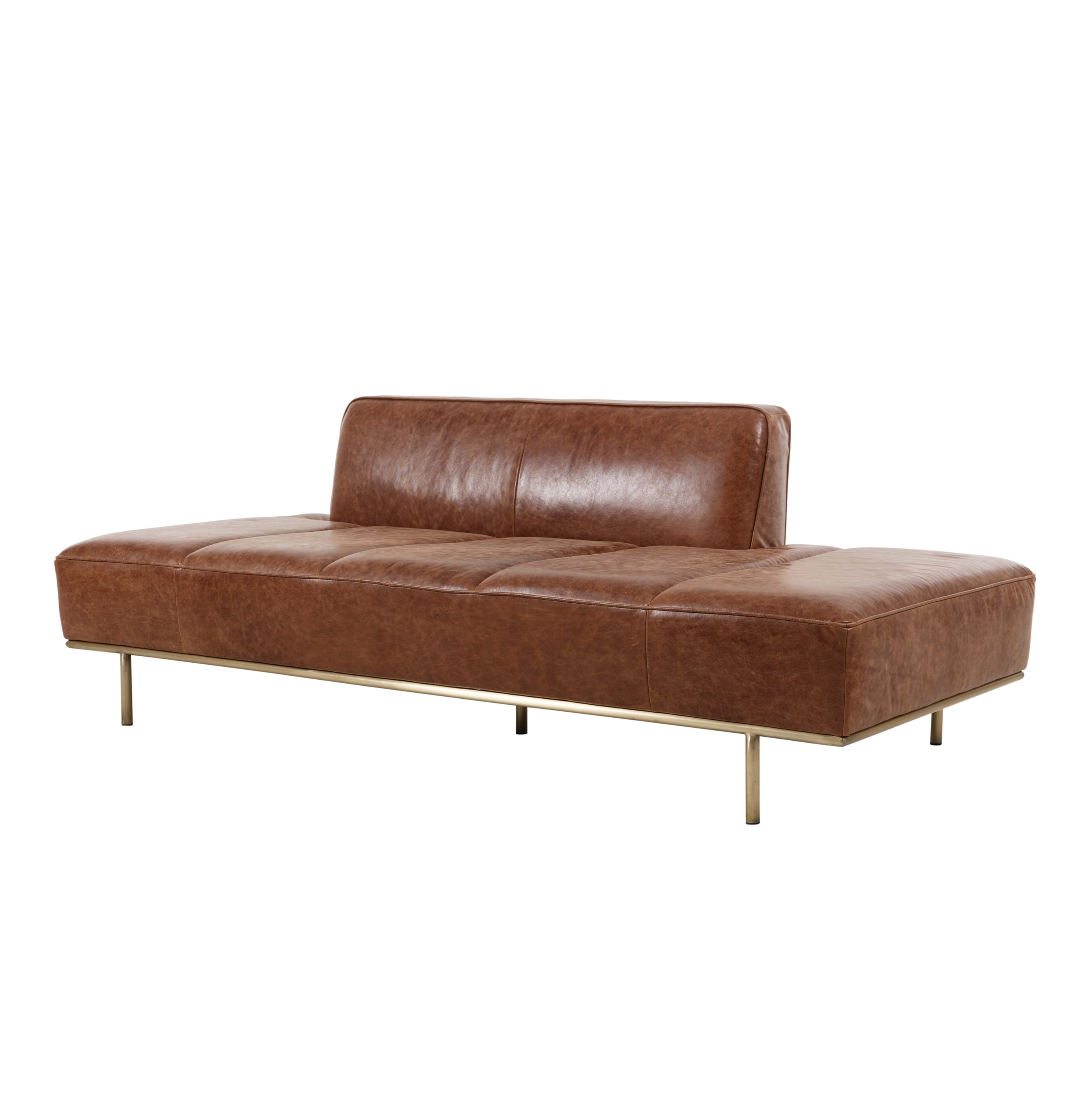 ELONA DERİ DAYBED KAHVERENGİ