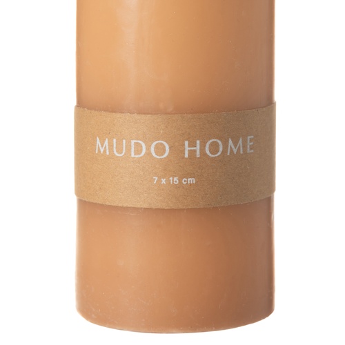  SÜTUN MUM AÇIK KAHVE 7X15CM