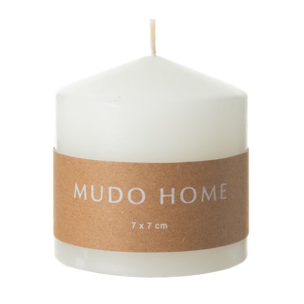 Mudo Home  Sütun Mum Beyaz 7X7Cm