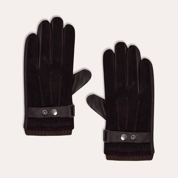 KEMER DETAYLI YÜN KARIŞIMLI ELDİVEN