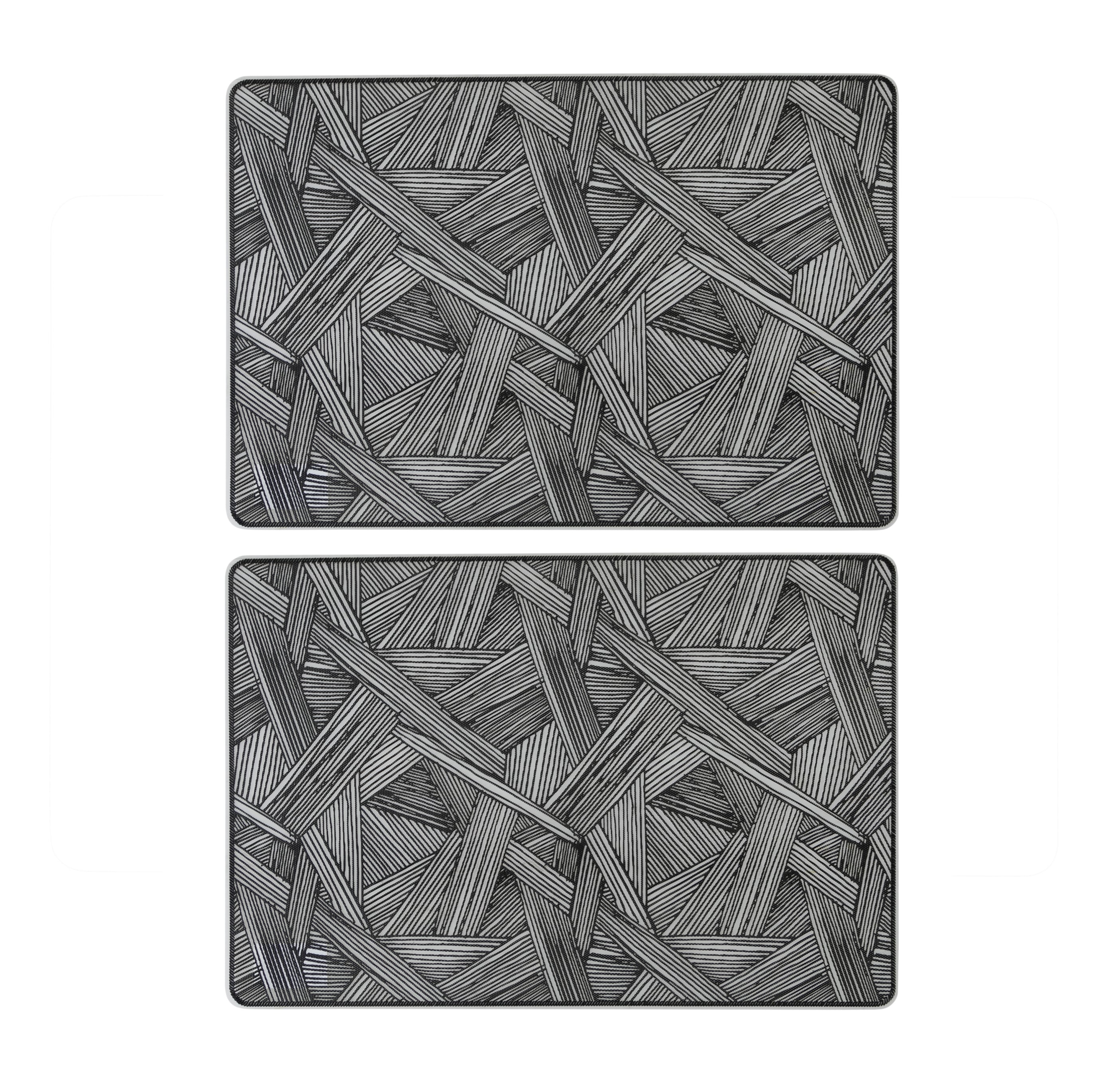 SİYAH AMERİKAN SERVİS SETİ 30X45CM - 2Lİ