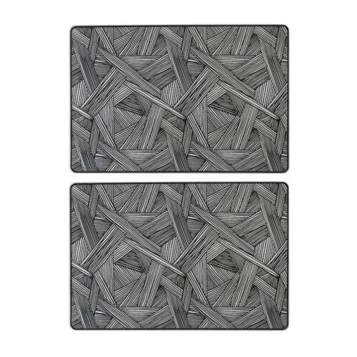  SİYAH AMERİKAN SERVİS SETİ 30X45CM - 2Lİ