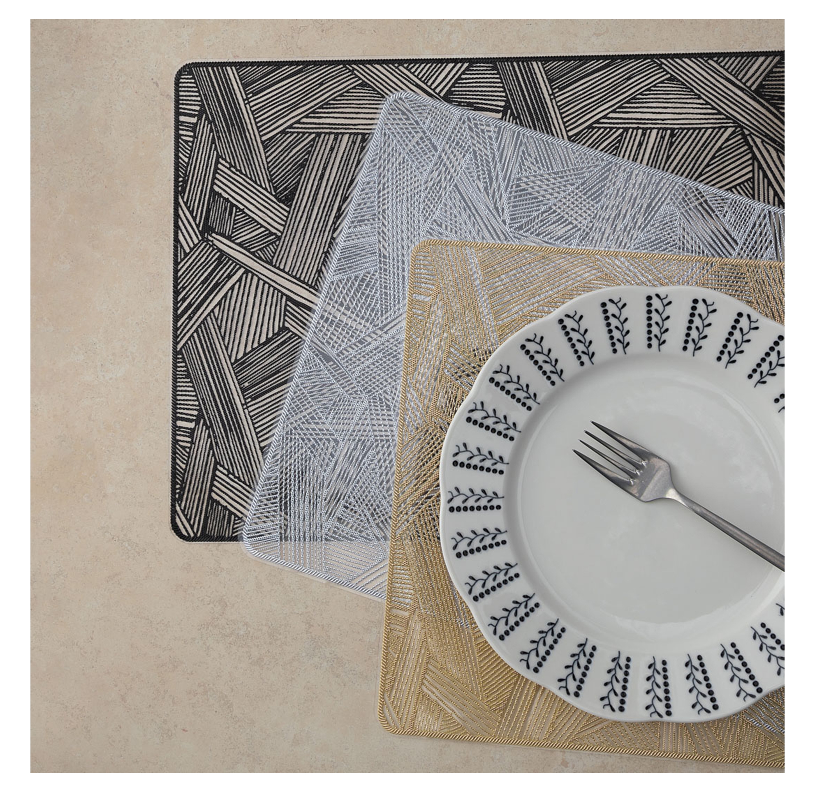 GOLD AMERİKAN SERVİS SETİ 30X45CM - 2Lİ