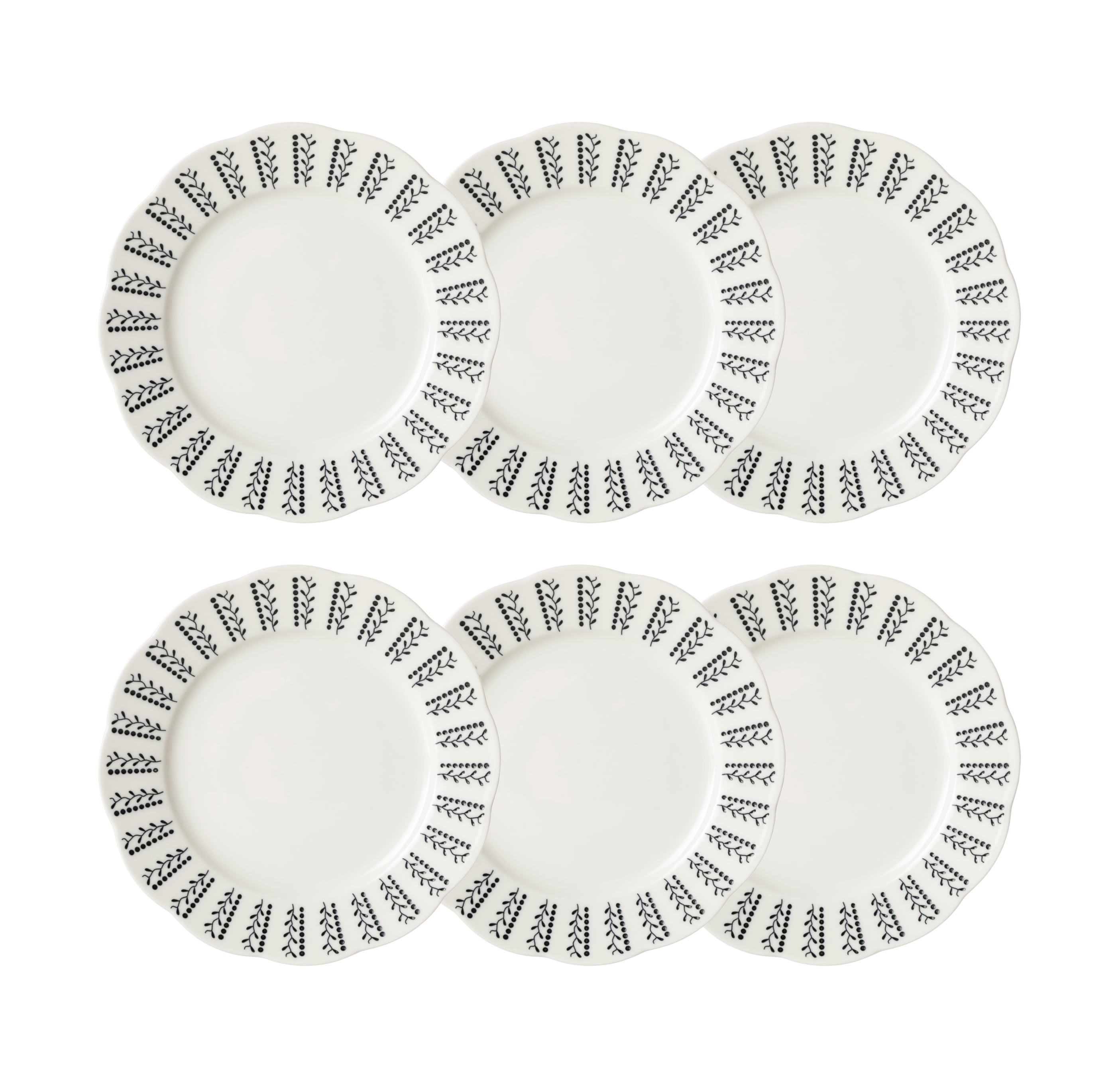 BLACK PEARL SERVİS TABAĞI SETİ 27CM -6LI