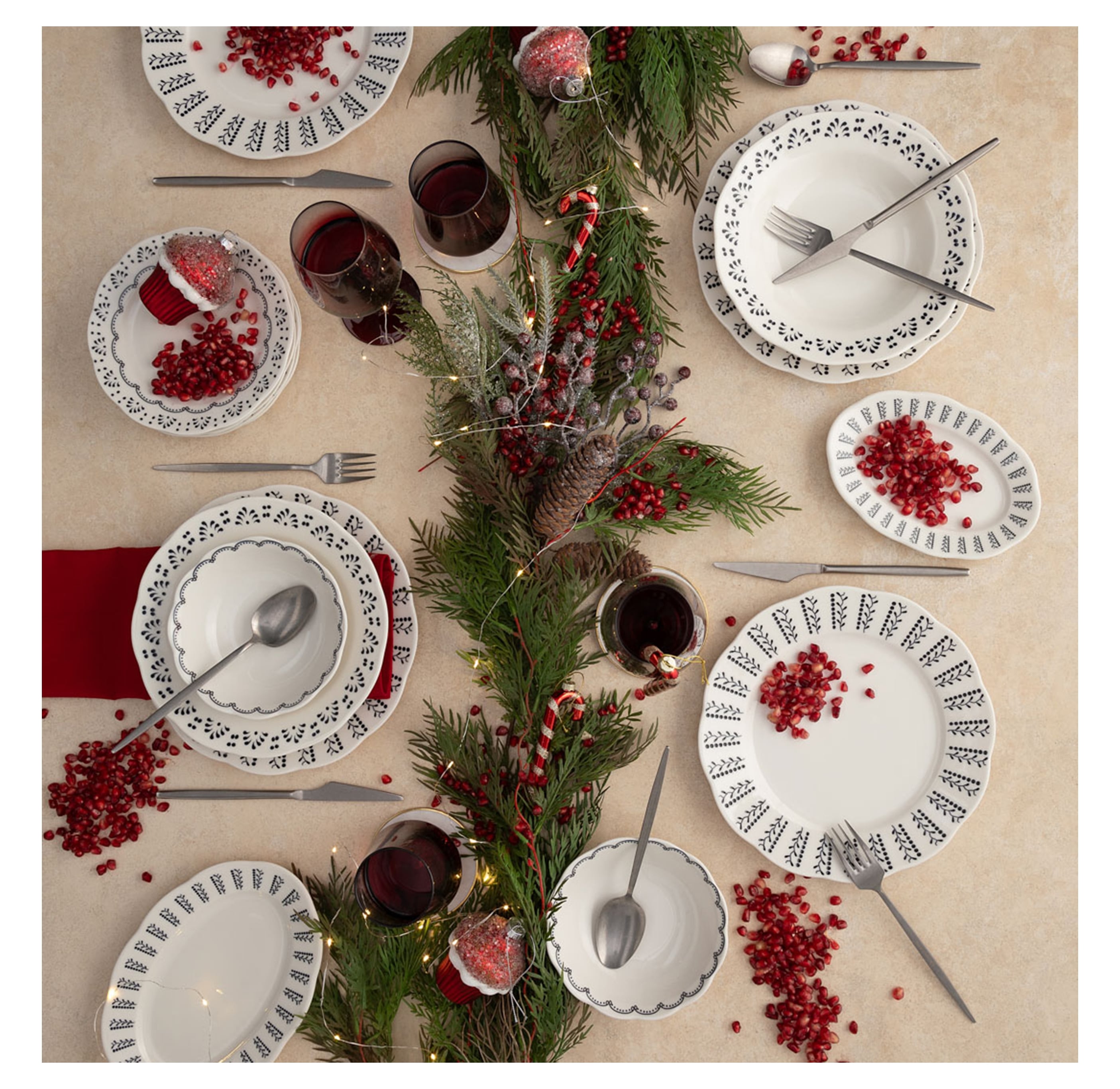 BLACK PEARL SERVİS TABAĞI SETİ 27CM -6LI