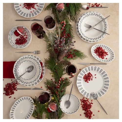  BLACK PEARL SERVİS TABAĞI SETİ 27CM -6LI