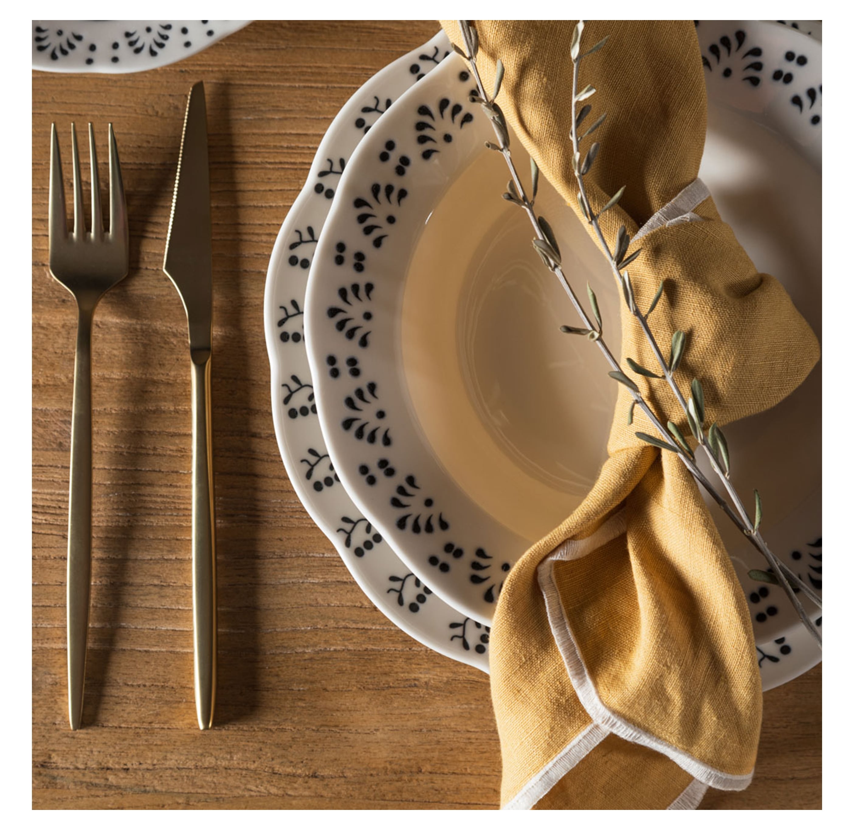 BLACK PEARL SERVİS TABAĞI SETİ 27CM -6LI