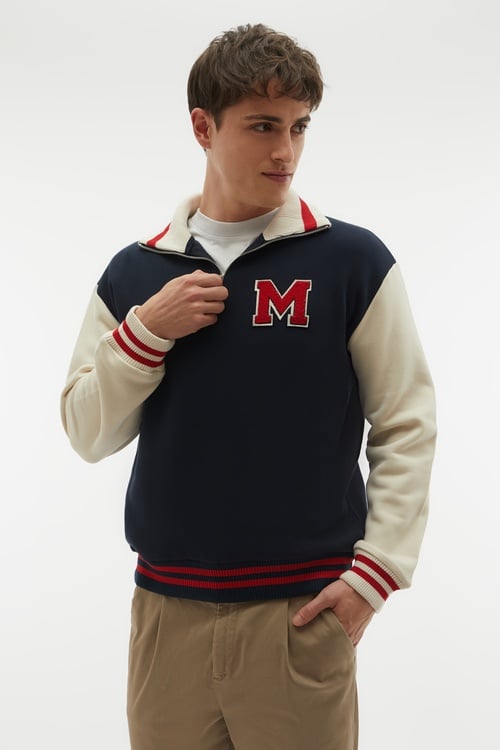 KOLEJ MODEL NAKIŞLI OVERSIZE SWEATSHIRT