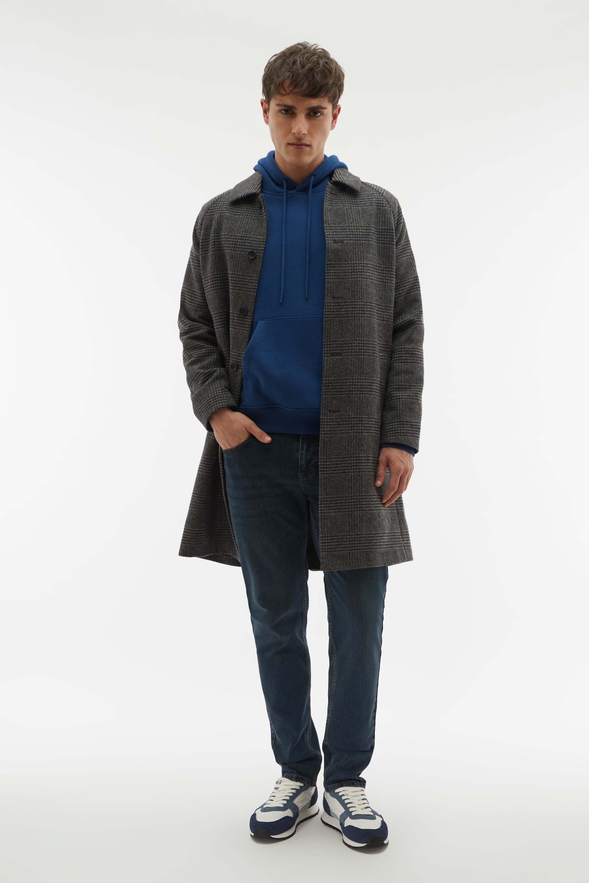 EKOSELİ YÜN KARIŞIMLI UZUN KABAN