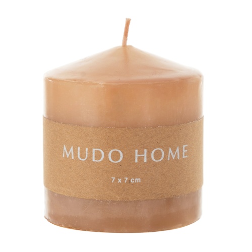  SÜTUN MUM AÇIK KAHVE 7X7CM