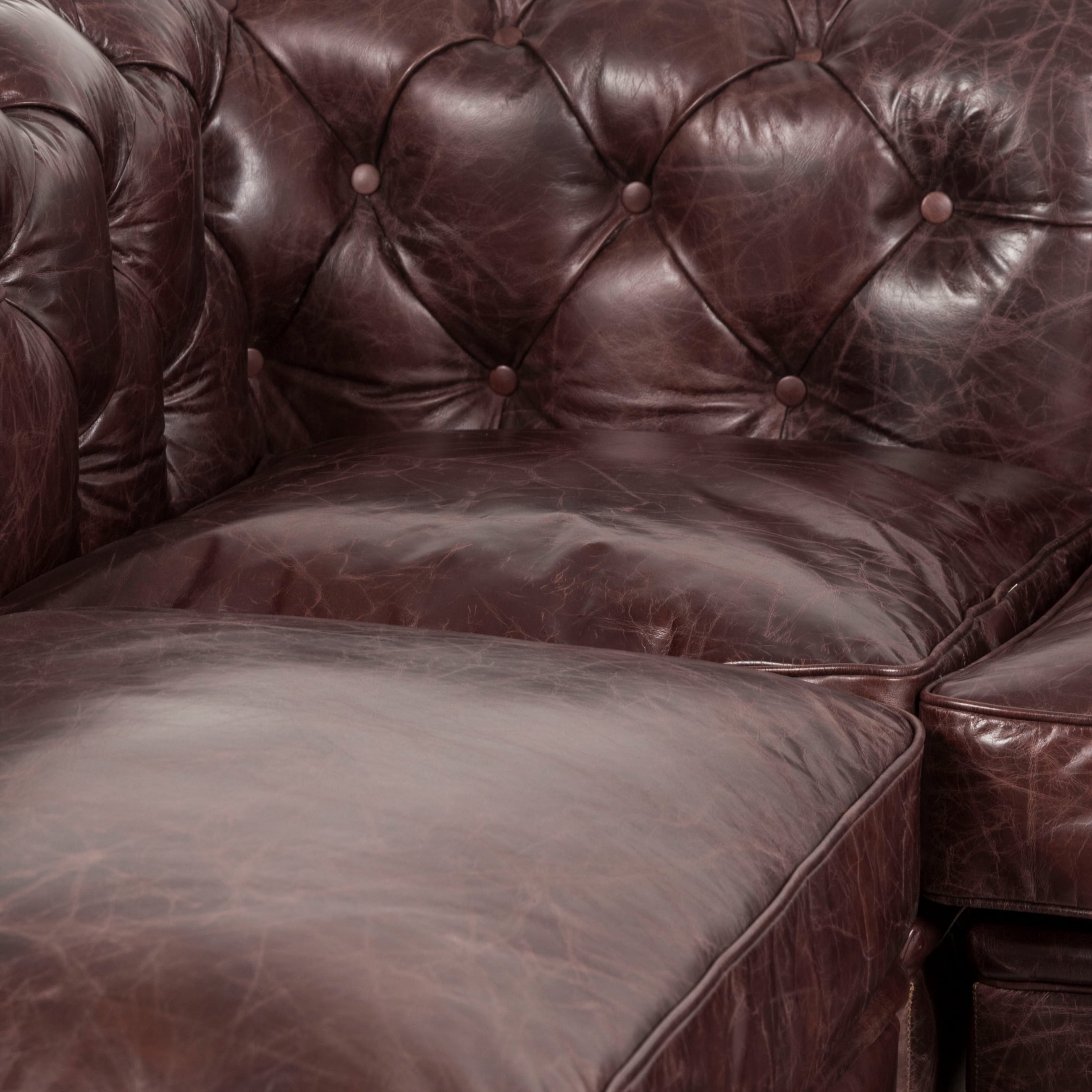 KENSINGTON DERİ KÖŞE SETİ BIKER TAN