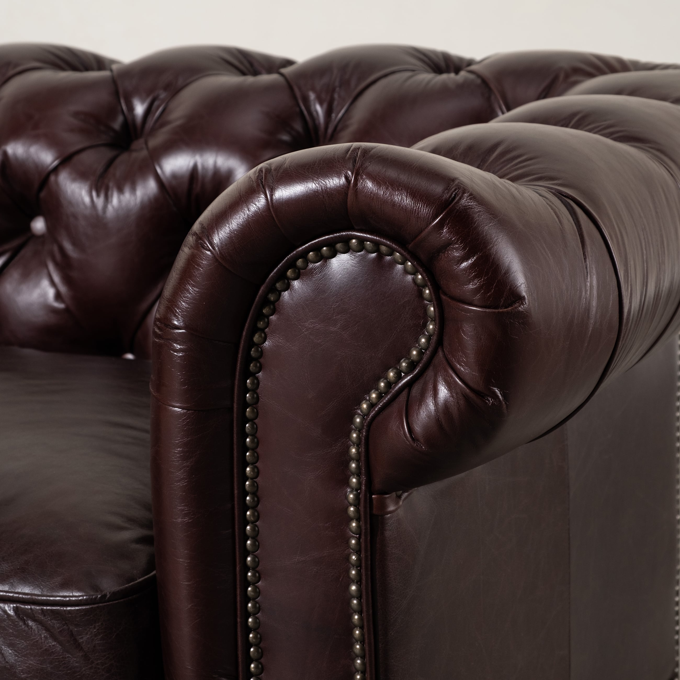 KENSINGTON ÜÇLÜ DERİ KOLTUK BIKER TAN