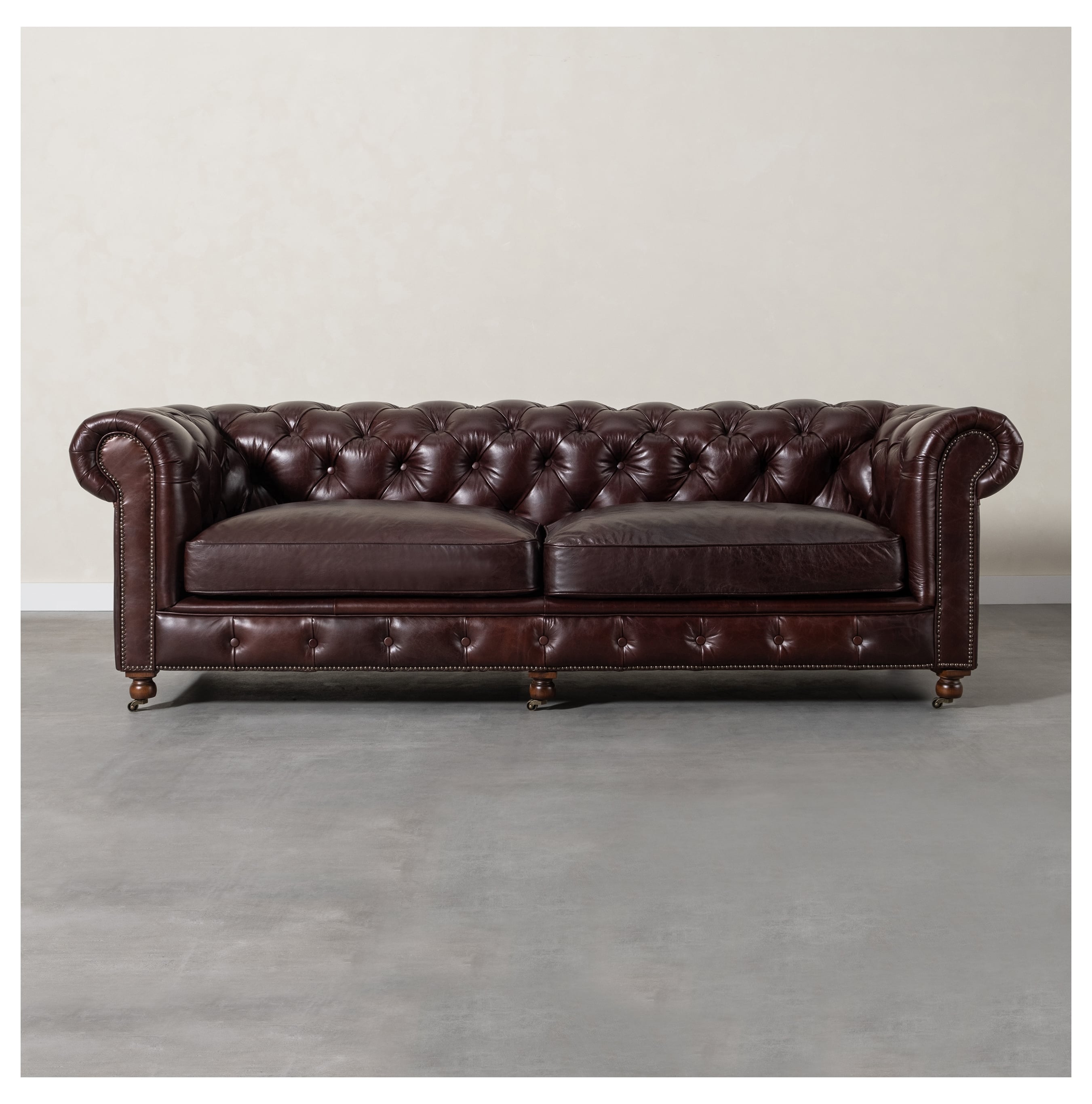 KENSINGTON ÜÇLÜ DERİ KOLTUK BIKER TAN