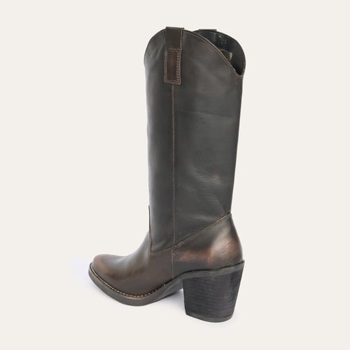 ESKİTMELİ HAKİKİ DERİ TOPUKLU ÇİZME