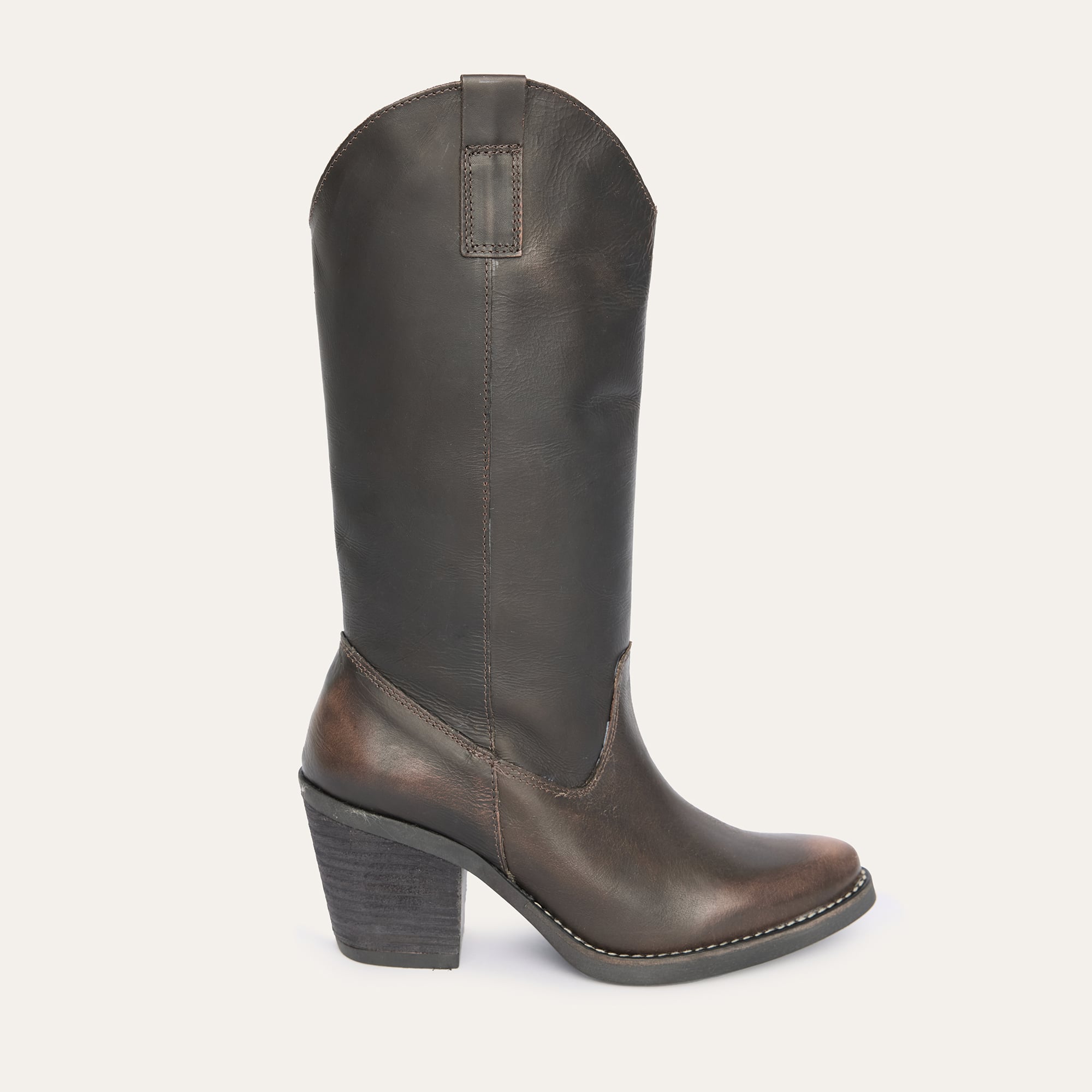 ESKİTMELİ HAKİKİ DERİ TOPUKLU ÇİZME