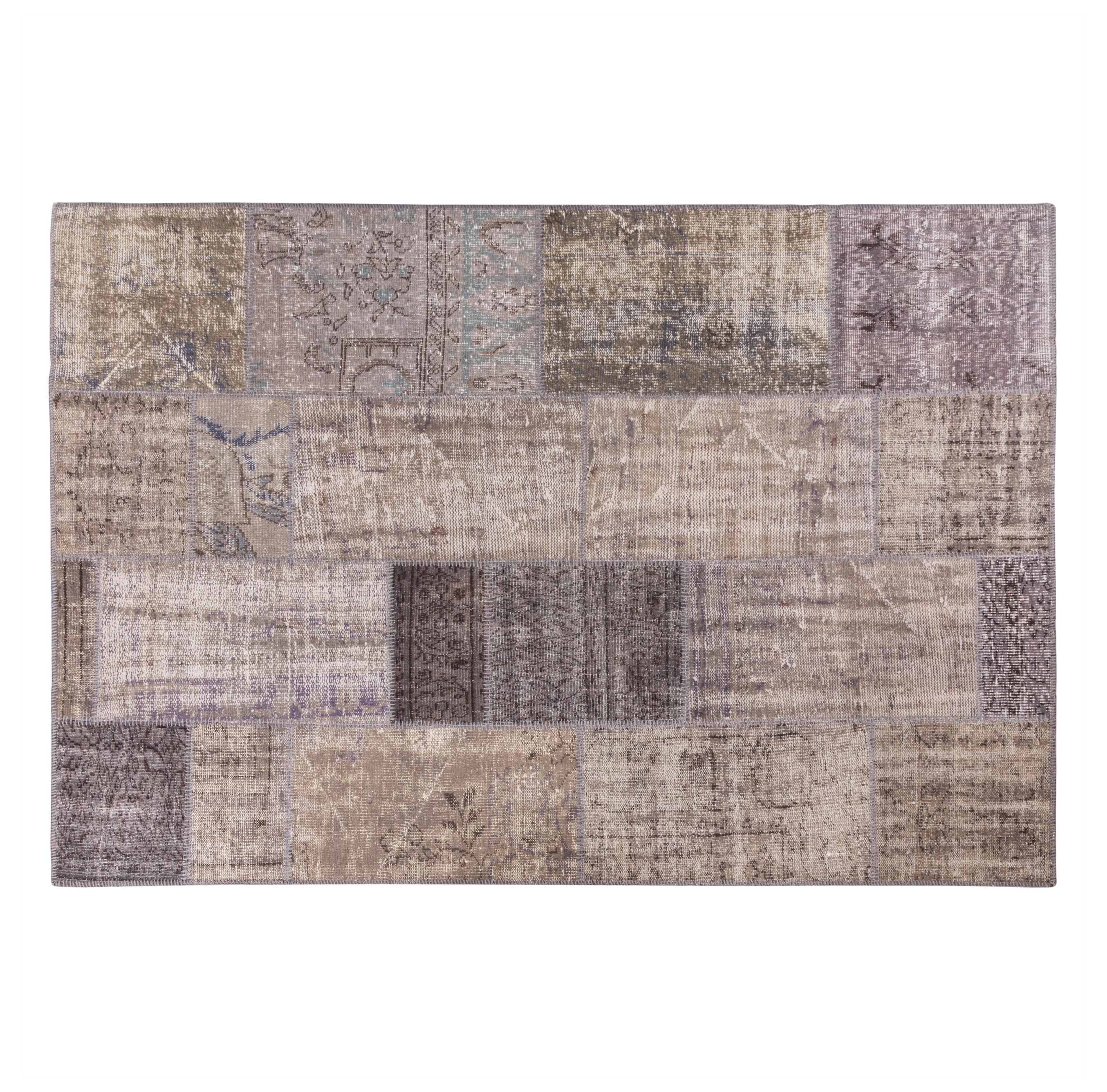 LIMA GRİ EL DİKİŞİ PATCHWORK HALI 170X240 CM