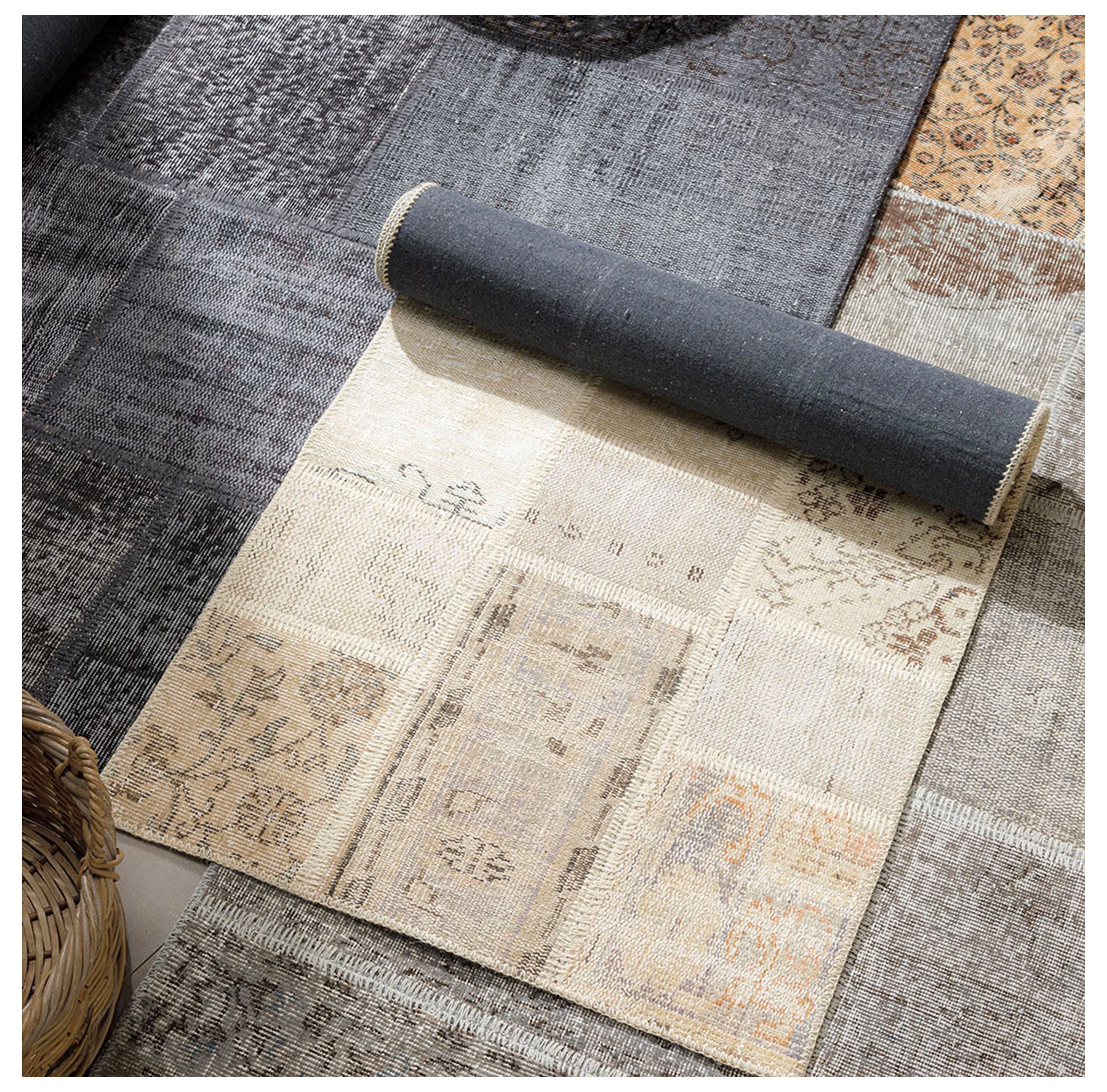 LIMA KOYU GRİ EL DİKİŞİ  PATCHWORK HALI 200x300 CM