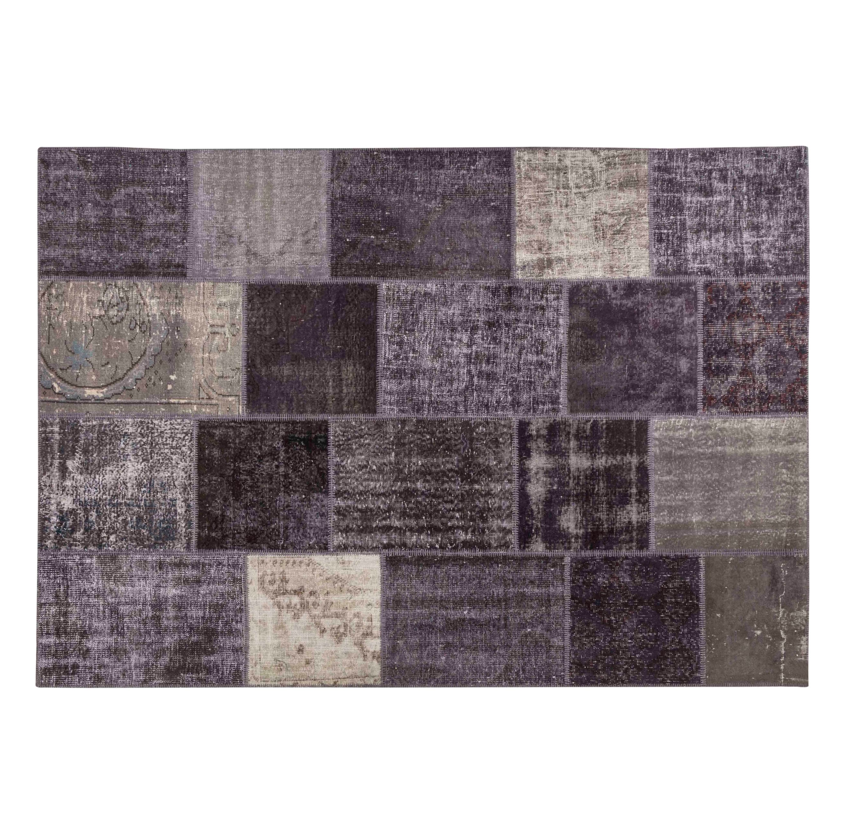 LIMA KOYU GRİ EL DİKİŞİ  PATCHWORK HALI 200x300 CM