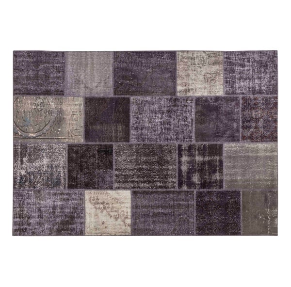 Mudo Concept Lima Koyu Gri El Dikişi  Patchwork Halı 200X300 Cm