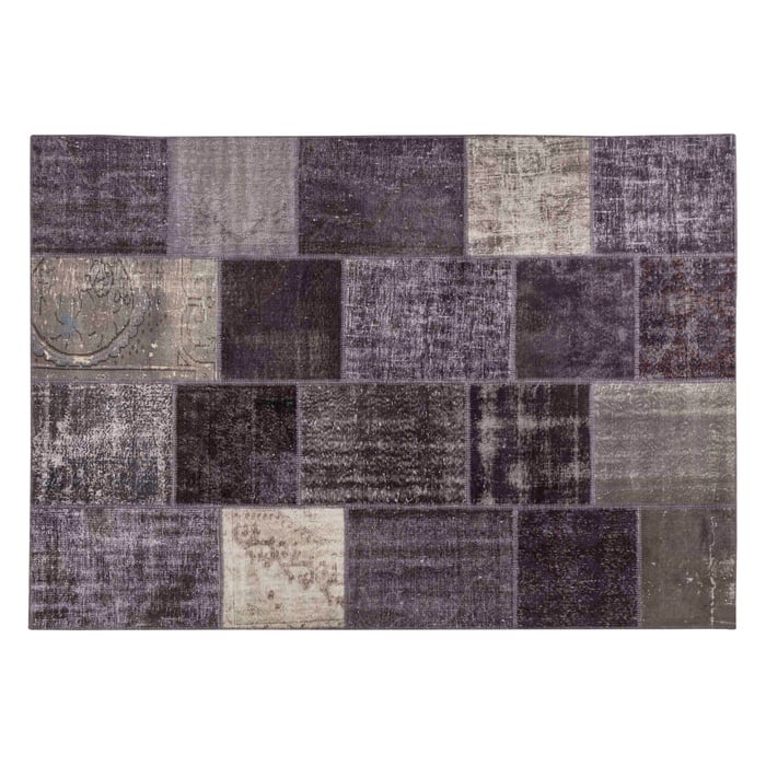 LIMA KOYU GRİ EL DİKİŞİ  PATCHWORK HALI 200x300 CM
